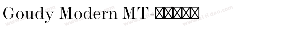 Goudy Modern MT字体转换
